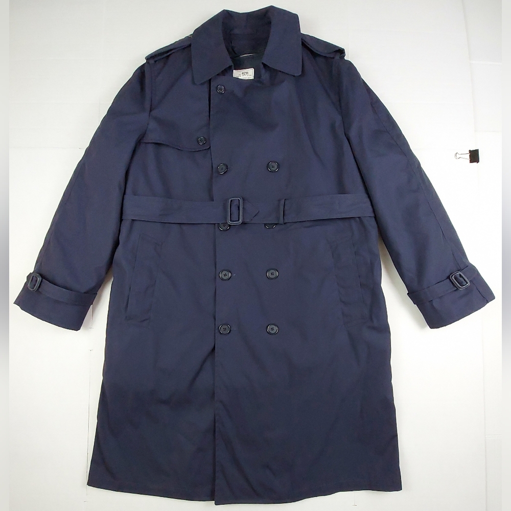 DSCP Defender Collection All Weather Coat Mens 42R Dark Blue Removable Liner
